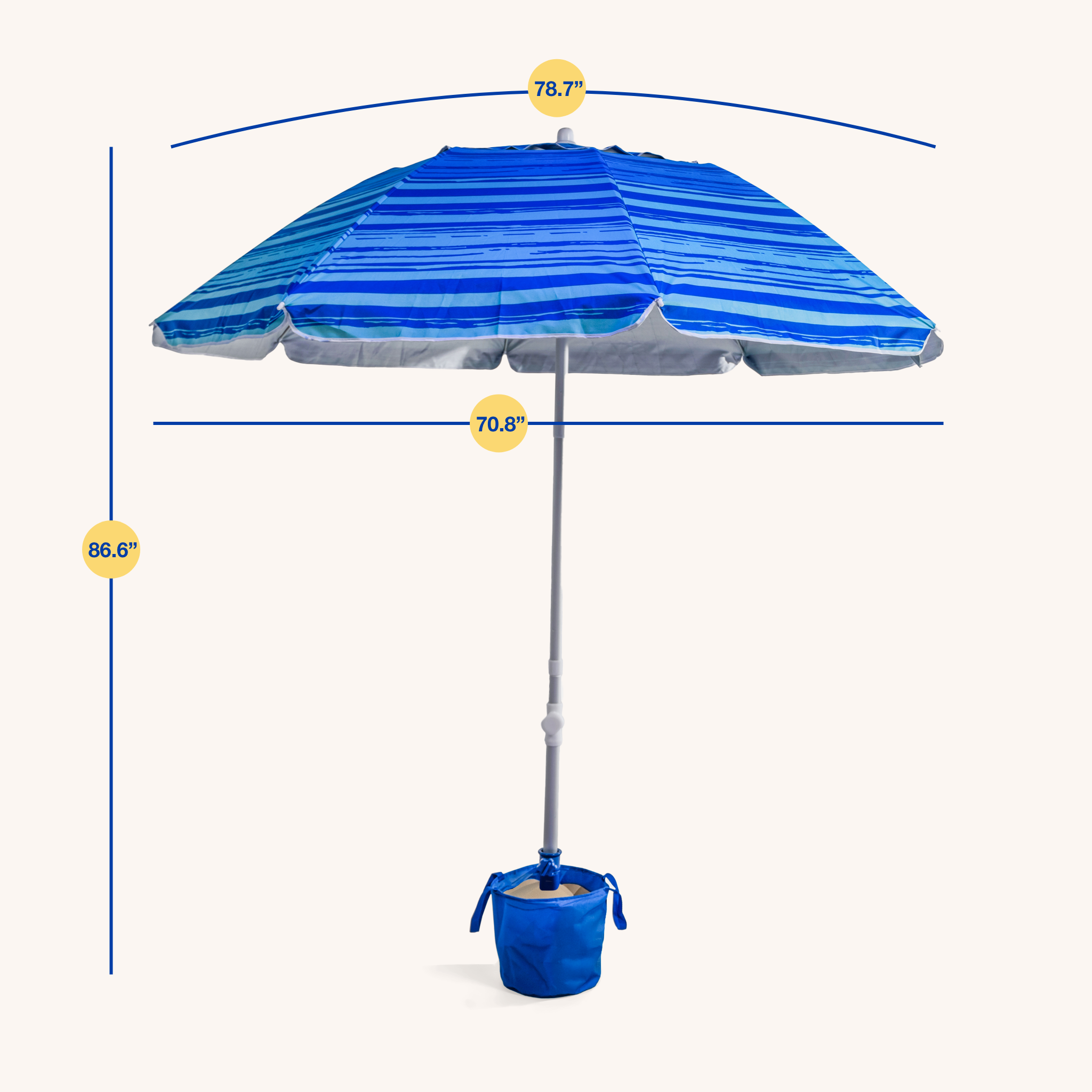 Perfectly Portable Beach Umbrella
